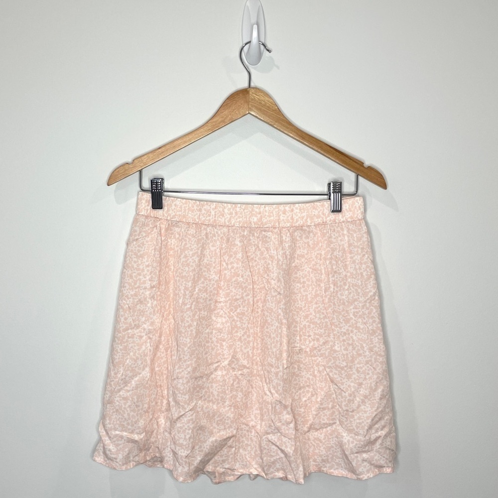 Abound Summer Pink & White Mini Elastic Waist Skirt